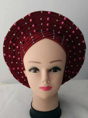 Image of Autogele Aso oke African headtie turban head wrap-FrenzyAfricanFashion.com