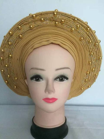 Image of Autogele Aso oke African headtie turban head wrap-FrenzyAfricanFashion.com