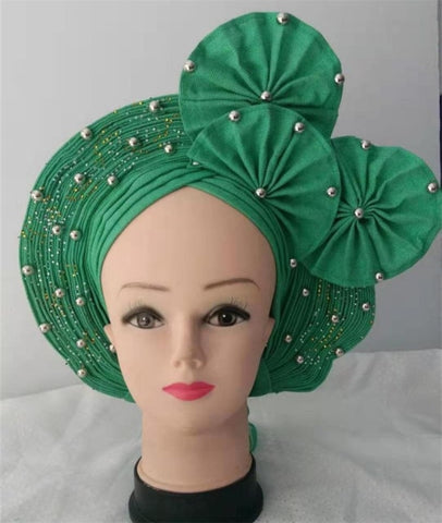 Image of Autogele Aso oke African headtie turban head wrap-FrenzyAfricanFashion.com
