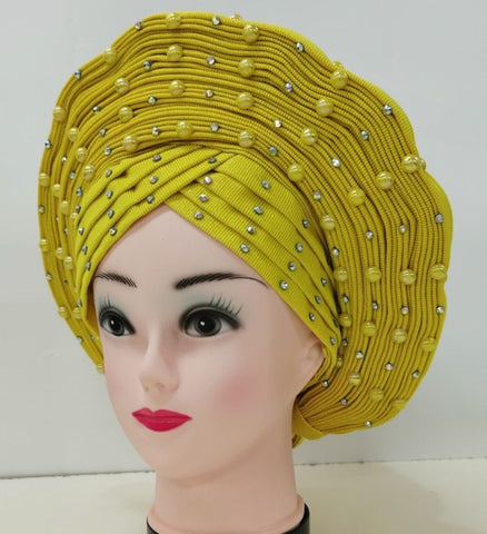 Image of Autogele Aso oke African headtie turban head wrap-FrenzyAfricanFashion.com