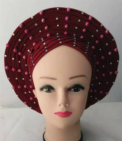 Image of Autogele Aso oke African headtie turban head wrap-FrenzyAfricanFashion.com