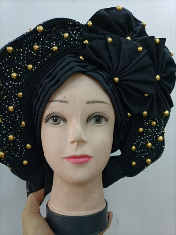 Image of Autogele Aso oke African headtie turban head wrap-FrenzyAfricanFashion.com