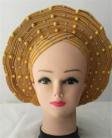 Image of Autogele Aso oke African headtie turban head wrap-FrenzyAfricanFashion.com