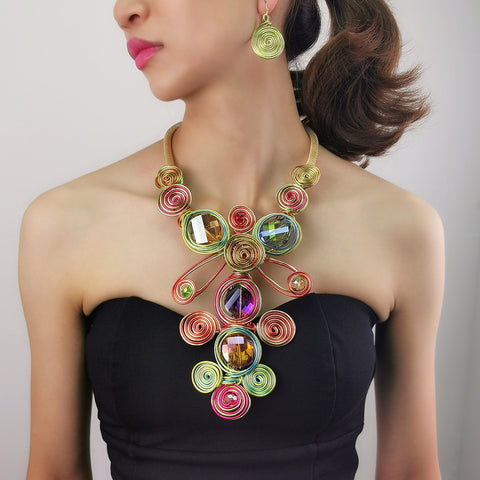 Image of Luxury Handmade Statement Jewelry Set-FrenzyAfricanFashion.com