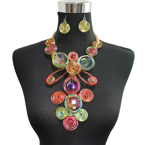 Image of Luxury Handmade Statement Jewelry Set-FrenzyAfricanFashion.com