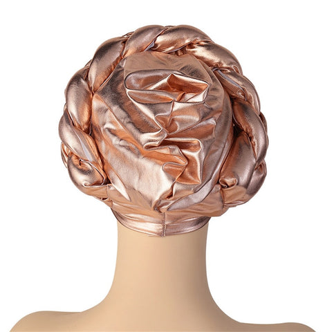 Image of Turban Braided Cross Head wrap Autogele.-FrenzyAfricanFashion.com