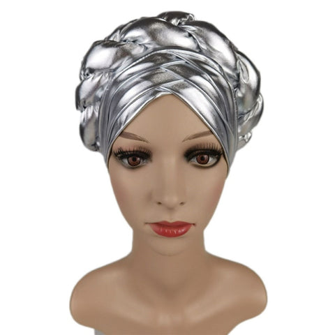 Image of Turban Braided Cross Head wrap Autogele.-FrenzyAfricanFashion.com