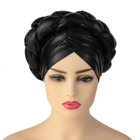Image of Turban Braided Cross Head wrap Autogele.-FrenzyAfricanFashion.com