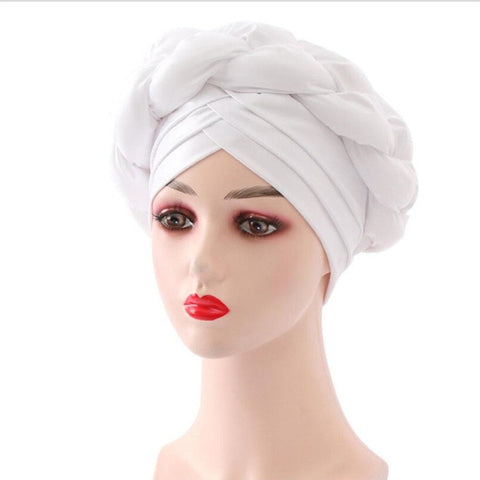 Image of Turban Braided Cross Head wrap Autogele.-FrenzyAfricanFashion.com