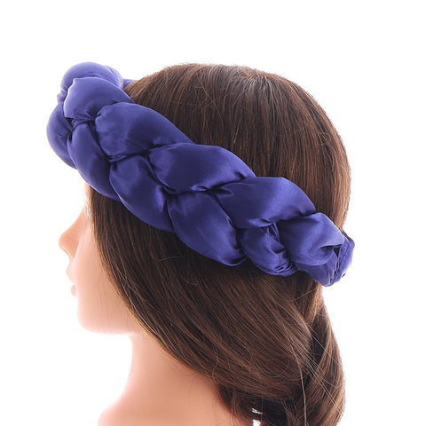 Image of Satin Twist Braided Headbands Hair Tie-FrenzyAfricanFashion.com