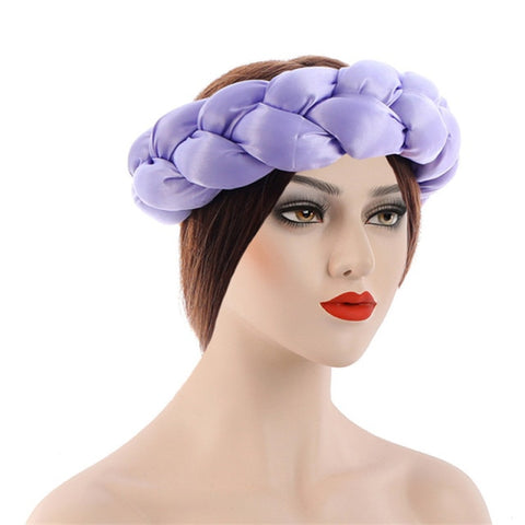 Image of Satin Twist Braided Headbands Hair Tie-FrenzyAfricanFashion.com