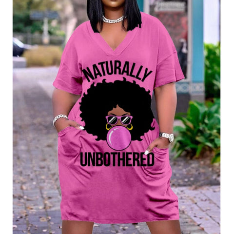 Image of Women Bohemia Dress Street V-Neck Knee length-FrenzyAfricanFashion.com