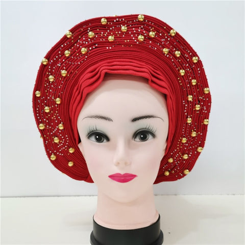Image of Autogele Aso oke African headtie turban head wrap-FrenzyAfricanFashion.com