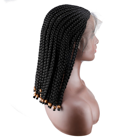 Image of Cornrow Braided Wig Lace Frontal Wigs Baby Hair-FrenzyAfricanFashion.com