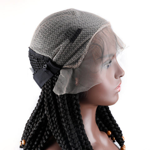 Image of Cornrow Braided Wig Lace Frontal Wigs Baby Hair-FrenzyAfricanFashion.com