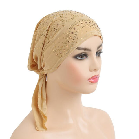 Image of scarf turban hijab with elastic band-FrenzyAfricanFashion.com