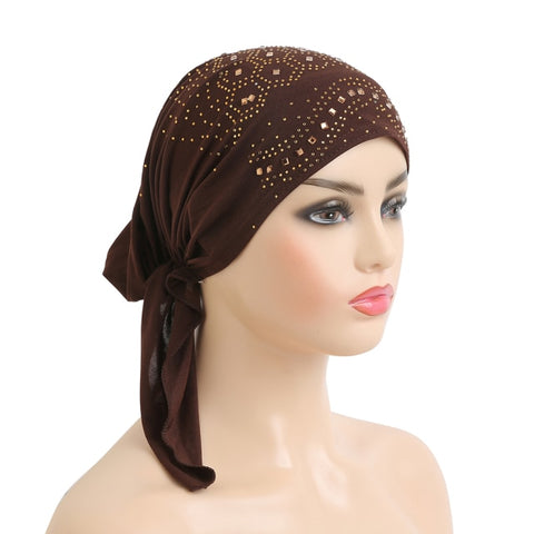 Image of scarf turban hijab with elastic band-FrenzyAfricanFashion.com