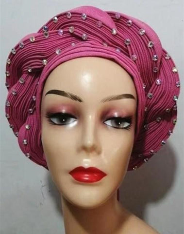 Image of Head wrap women scarf waterfall design-FrenzyAfricanFashion.com
