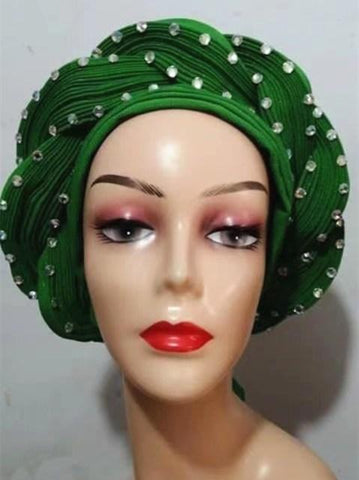 Image of Head wrap women scarf waterfall design-FrenzyAfricanFashion.com