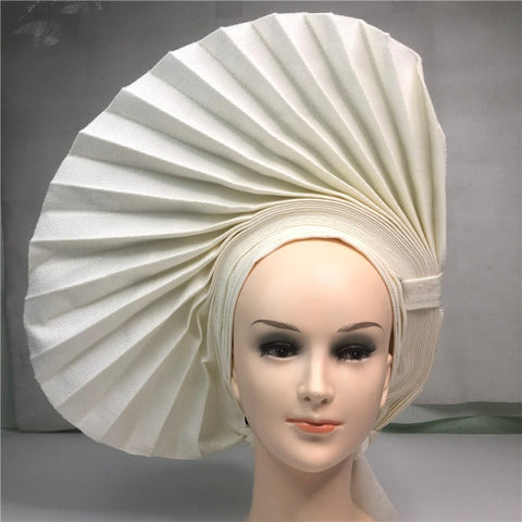Image of Fan Auto gele headtie turbans head wrap-FrenzyAfricanFashion.com