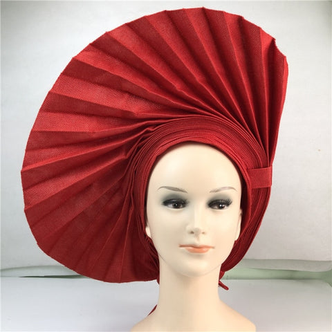 Image of Fan Auto gele headtie turbans head wrap-FrenzyAfricanFashion.com