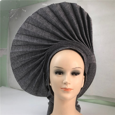 Image of Fan Auto gele headtie turbans head wrap-FrenzyAfricanFashion.com