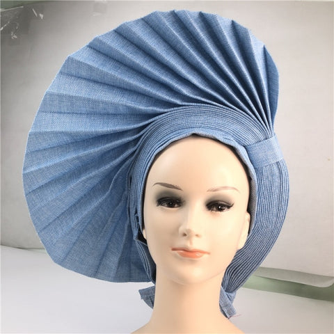 Image of Fan Auto gele headtie turbans head wrap-FrenzyAfricanFashion.com