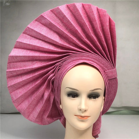 Image of Fan Auto gele headtie turbans head wrap-FrenzyAfricanFashion.com