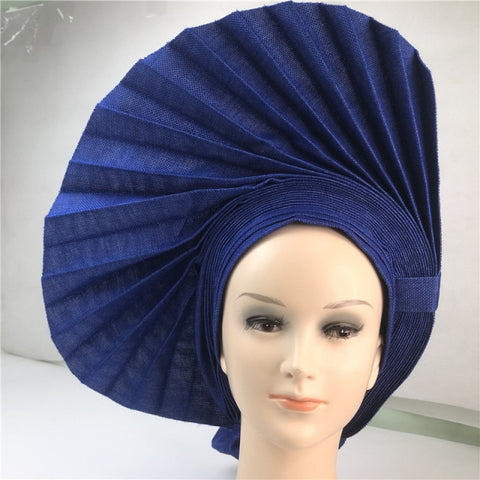 Image of Fan Auto gele headtie turbans head wrap-FrenzyAfricanFashion.com