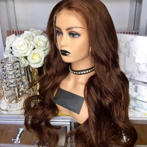 Image of Ginger Orange Lace Front Wig Loose Wave T Lace Wig For Black White Women-FrenzyAfricanFashion.com