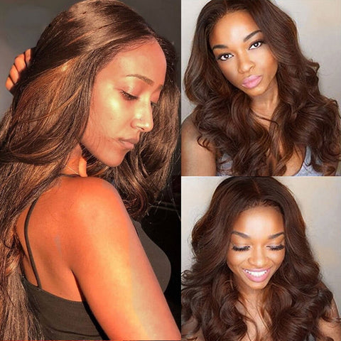 Image of Ginger Orange Lace Front Wig Loose Wave T Lace Wig For Black White Women-FrenzyAfricanFashion.com