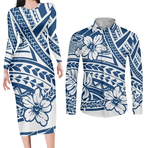 Image of Black Bodycon Dress and Shirt Matching Couples Outfits-FrenzyAfricanFashion.com