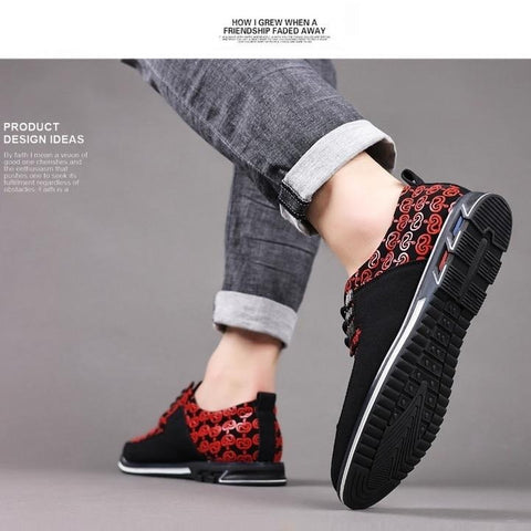 Image of Men's Leather Casual Shoes Fashion Loafers Moccasins Breathable Slip On Driving Lace-Up Patchwork-FrenzyAfricanFashion.com