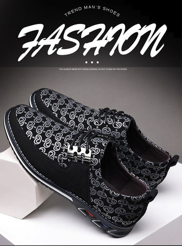 Image of Men's Leather Casual Shoes Fashion Loafers Moccasins Breathable Slip On Driving Lace-Up Patchwork-FrenzyAfricanFashion.com