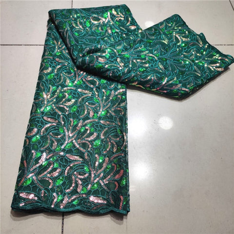 Image of French Sequins Net Lace Fabric Organza Nigerian Lace-FrenzyAfricanFashion.com