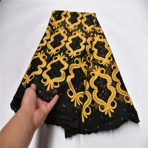 Image of French Sequins Net Lace Fabric Organza Nigerian Lace-FrenzyAfricanFashion.com