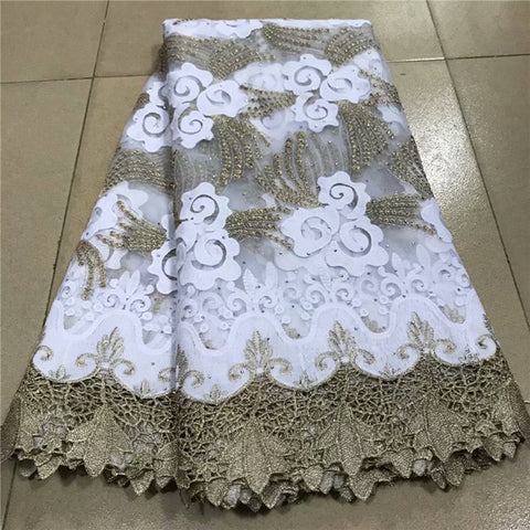 Image of French Sequins Net Lace Fabric Organza Nigerian Lace-FrenzyAfricanFashion.com