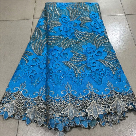 Image of French Sequins Net Lace Fabric Organza Nigerian Lace-FrenzyAfricanFashion.com