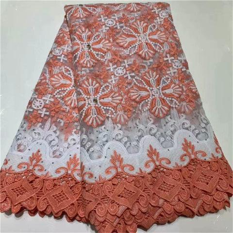 Image of French Sequins Net Lace Fabric Organza Nigerian Lace-FrenzyAfricanFashion.com
