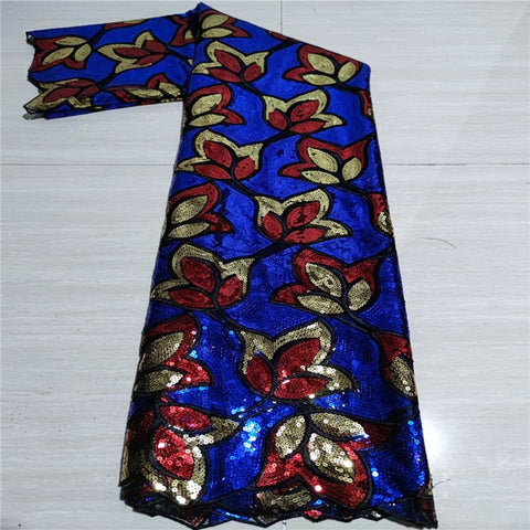 Image of French Sequins Net Lace Fabric Organza Nigerian Lace-FrenzyAfricanFashion.com