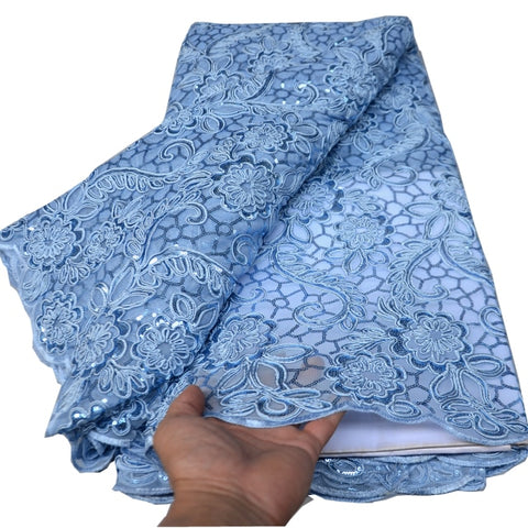 Image of 5 yards sequins lace fabric-FrenzyAfricanFashion.com