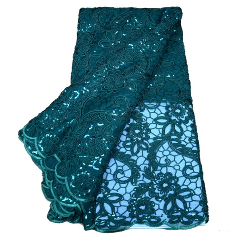 Image of 5 yards sequins lace fabric-FrenzyAfricanFashion.com