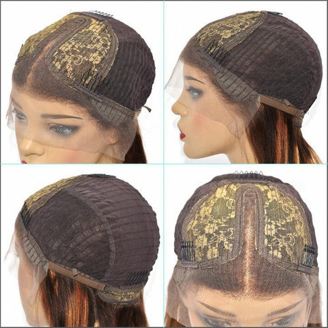 Image of Ginger Orange Lace Front Wig Loose Wave T Lace Wig For Black White Women-FrenzyAfricanFashion.com