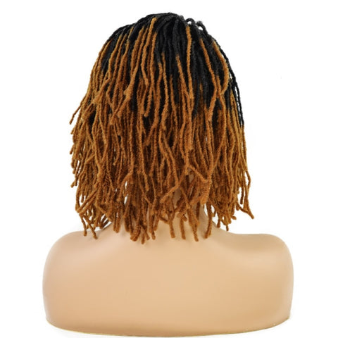Image of Synthetic Dreadlock Wig Black Women Short Hair Braided Wigs Curly Bob Wig-FrenzyAfricanFashion.com