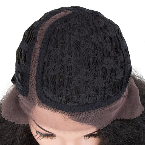 Image of Lace Front Wig African American Hair 14 inch Kinky Curly Hair-FrenzyAfricanFashion.com