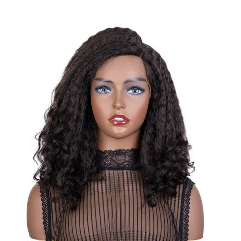 Image of Lace Front Wig African American Hair 14 inch Kinky Curly Hair-FrenzyAfricanFashion.com