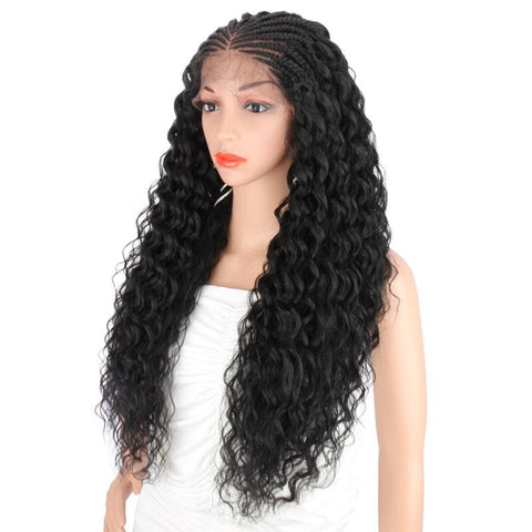 Image of Lace Front Wave Curly Wig With Baby Hair-FrenzyAfricanFashion.com