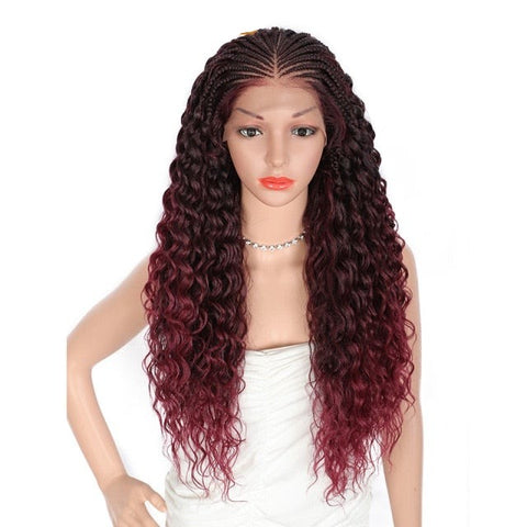 Image of Lace Front Wave Curly Wig With Baby Hair-FrenzyAfricanFashion.com