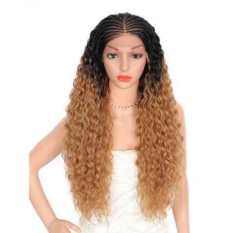 Image of Lace Front Wave Curly Wig With Baby Hair-FrenzyAfricanFashion.com