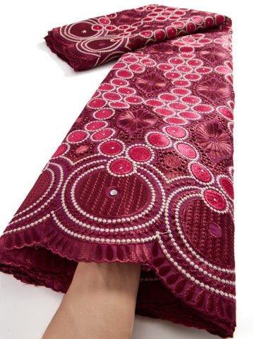 Image of Swiss Voile Lace Fabric 2.5 Yards-FrenzyAfricanFashion.com